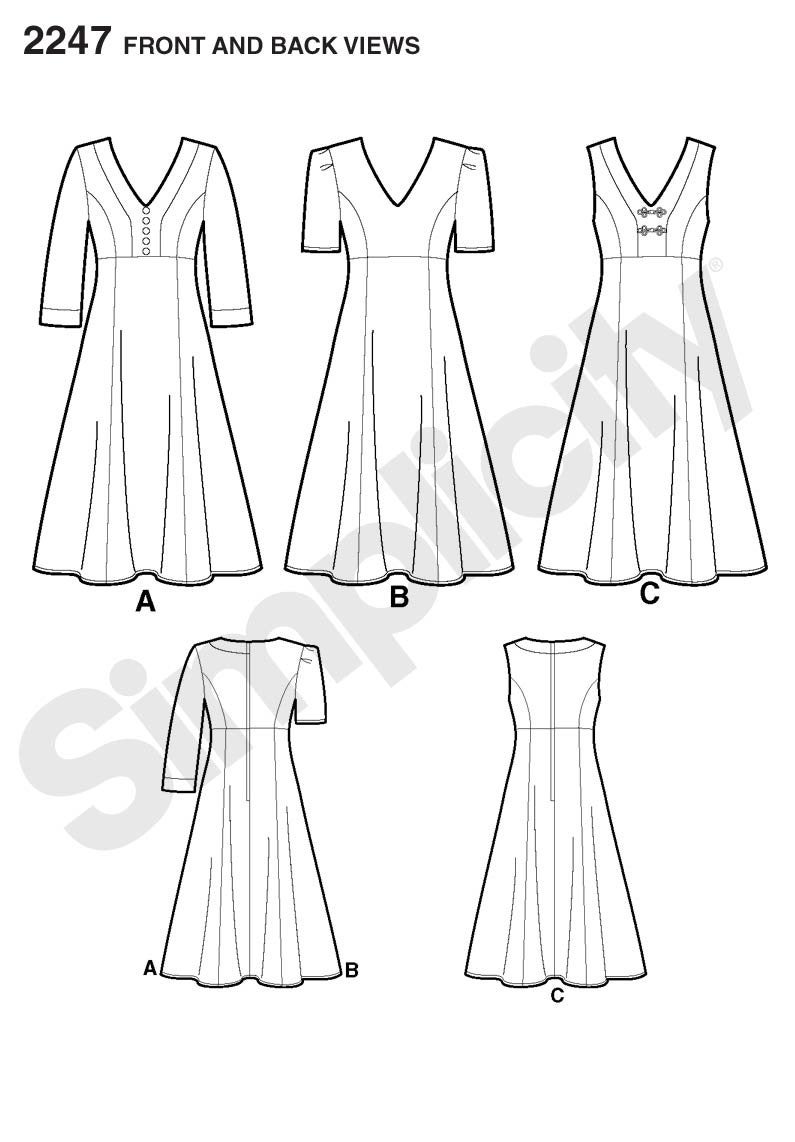 سيمبليسيتي مجموعة Simplicity Amazing Fit Collection من فساتين الصيف النسائية بنمط الخياطة بمقاسات 20W-28W - Image 2